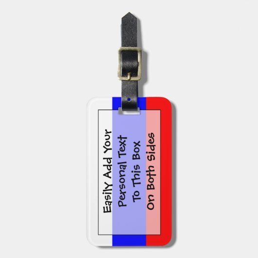 ロシアの簡単ID （個人） ラゲッジタグ (正面縦)