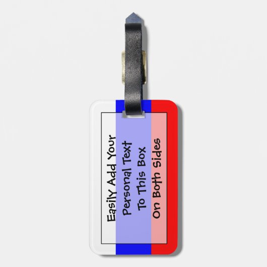 ロシアの簡単ID （個人） ラゲッジタグ (裏面縦)