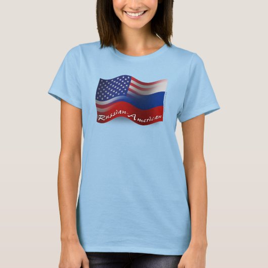 ロシアの米国国旗 Tシャツ (正面)