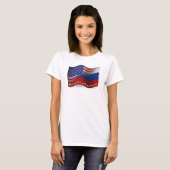 ロシアの米国国旗 Tシャツ (正面フル)