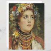 ロシアの美しいインサマーガーランドスクラップブック紙 (正面/裏面)