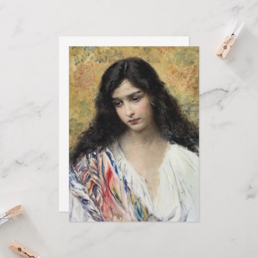 ロシアの美しい(Konstantin Makovsky) カード (正面/裏面インサイチュ)