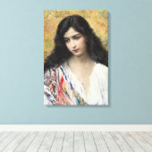 ロシアの美しい(Konstantin Makovsky) キャンバスプリント (インサイチュ (ウッドフロア))