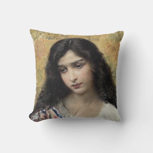 ロシアの美しい(Konstantin Makovsky) クッション (正面)