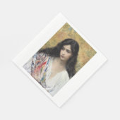 ロシアの美しい(Konstantin Makovsky) スタンダードランチョンナプキン (角)