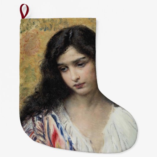 ロシアの美しい(Konstantin Makovsky) ラージクリスマスストッキング (正面)