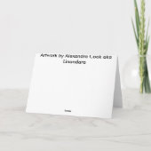 ロシアの誕生日カード 雲付き カード (裏面)