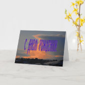 ロシアの誕生日カード 雲付き カード (黄色い花)