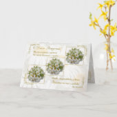 ロシアの誕生日花付きデイジーカード カード (黄色い花)