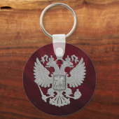 ロシアの赤二重イーグル キーホルダー (正面)