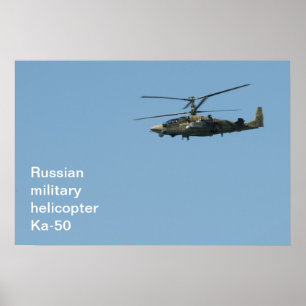 ロシアの軍隊ヘリコプターKa-50 ポスター