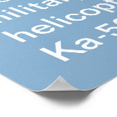 ロシアの軍隊ヘリコプターKa-50 ポスター (角)