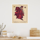 ロシアの風俗地図1868 ポスター (キッチン)