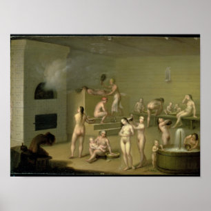 ロシアの風呂, 1825 ポスター