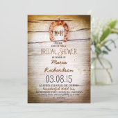 ロシアの馬蹄形ウッドブライダルシャワーの招待 招待状 (スタンド正面)