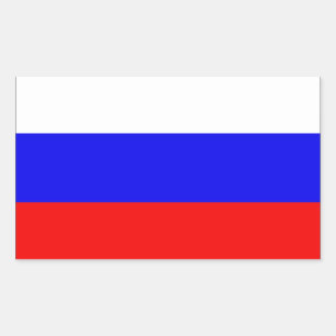 ロシアの4旗 長方形シール