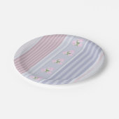 ロシアの,ストライプのパッチワーク ペーパープレート (アングル)