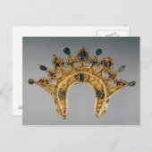 ロシアのdiadem、金ゴールドセット真珠 ポストカード (正面/裏面)