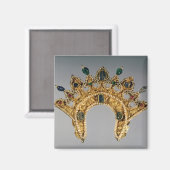 ロシアのdiadem、金ゴールドセット真珠 マグネット (正面/裏面)