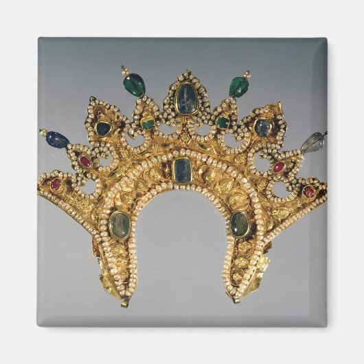 ロシアのdiadem、金ゴールドセット真珠 マグネット (正面)