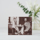 ロシアのTsar Nicolas & Tsarevitch Alexis Romanov ポストカード (スタンド正面)