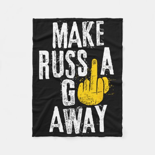 ロシアを追い払え フリースブランケット (正面)