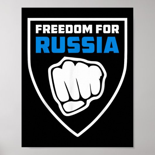 ロシアアンチ戦争旗の自由ロシアの法 ポスター (正面)