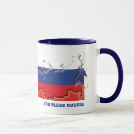 ロシアカスタム国旗を祝福する神 マグカップ
