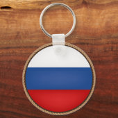 ロシアカッコいい国旗のシール キーホルダー (正面)
