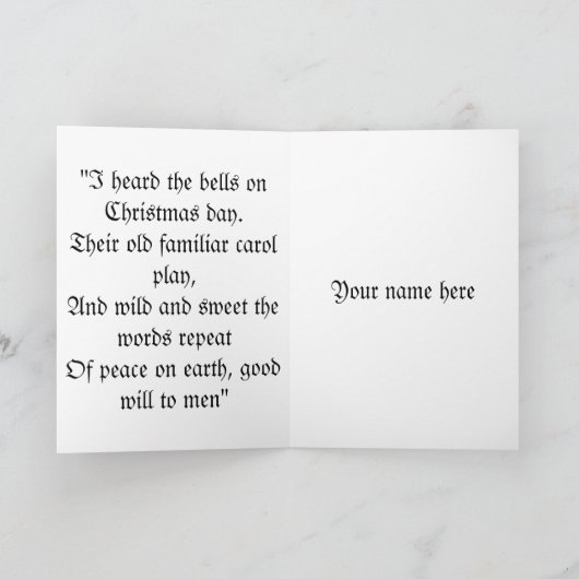 ロシアカードのパーソナライズなクリスマス シーズンカード (内部)