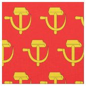 ロシアソ連|ソ連赤旗|ハンマー鎌 ファブリック (クローズアップ)