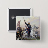 ロシアトルコの概要のM.D. Skobelev 缶バッジ (正面&裏面)