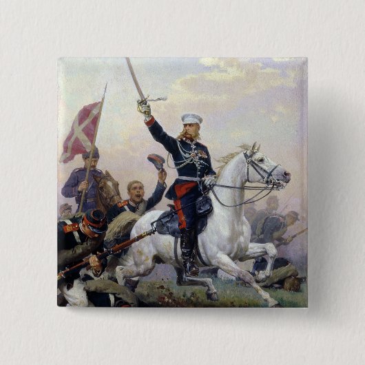 ロシアトルコの概要のM.D. Skobelev 缶バッジ (正面)