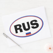 ロシアユーロスタイルオーバルステッカー 楕円形シール (封筒)