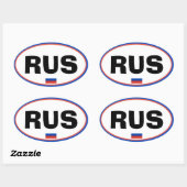 ロシアユーロスタイルオーバルステッカー 楕円形シール (シート)