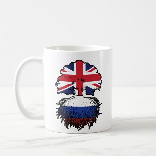 ロシアロシアのイギリス英統一された国イギリス コーヒーマグカップ (左)