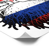 ロシアロシアのカナダツリールーツ国旗 ポスター (角)