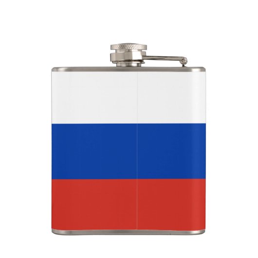 ロシアロシアの国旗と旅行ファッション/スポーツファン フラスク (裏面)
