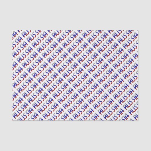 ロシアロシアの国旗色タイポグラフィエレガント 薄葉紙 (正面)