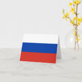 ロシアロシアの国旗 カード (黄色い花)