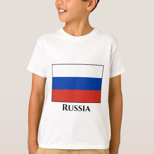 ロシアロシアの国旗 Tシャツ (正面)