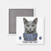 🐾 ロシアンブルーが大好き 🐾 マグネット (正面/裏面)
