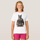 ロシアンブルーとアリストテレスの猫 Tシャツ (正面フル)