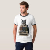 ロシアンブルーとアリストテレスの猫 Tシャツ (正面フル)