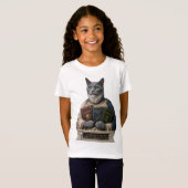 ロシアンブルーとアリストテレスの猫 Tシャツ (正面フル)