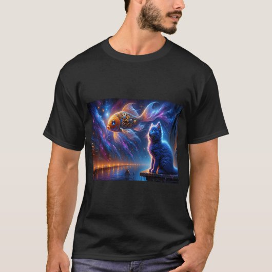 ロシアンブルーとメカニカルフィッシュ Tシャツ (正面)