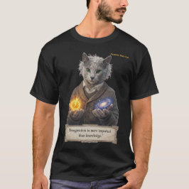 ロシアンブルーのアインシュタイン猫 - 想像力 Tシャツ