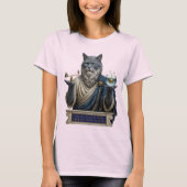 ロシアンブルーのアルキメデス猫 Tシャツ (正面)