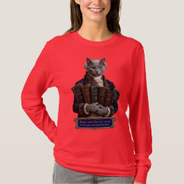 ロシアンブルーのイマニュエル・カント猫 Tシャツ