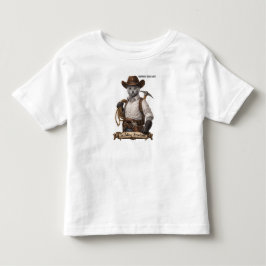 ロシアンブルーのカウボーイキャット – 自由を築く トドラーTシャツ